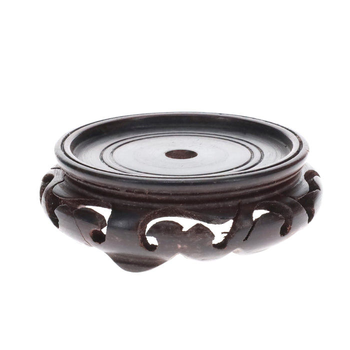 *2nds Item* Rosewood Finish, Oriental Lamp Base, 3" Diameter (10260RX)
