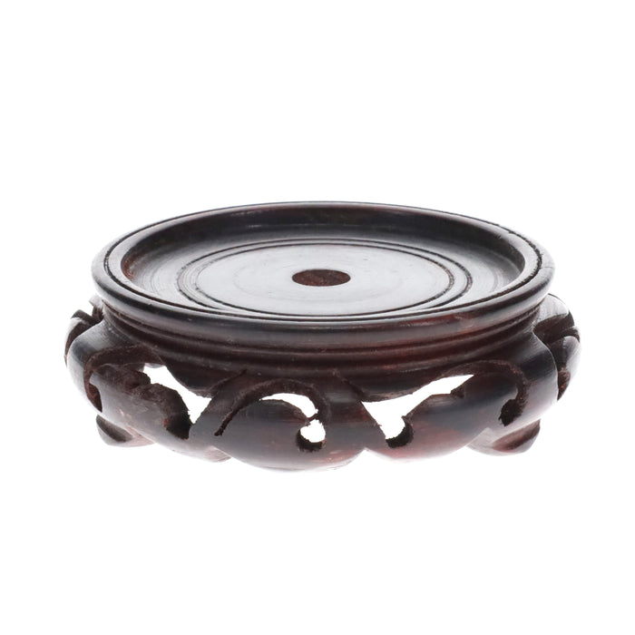 *2nds Item* Rosewood Finish, Oriental Lamp Base, 3" Diameter (10260RX)
