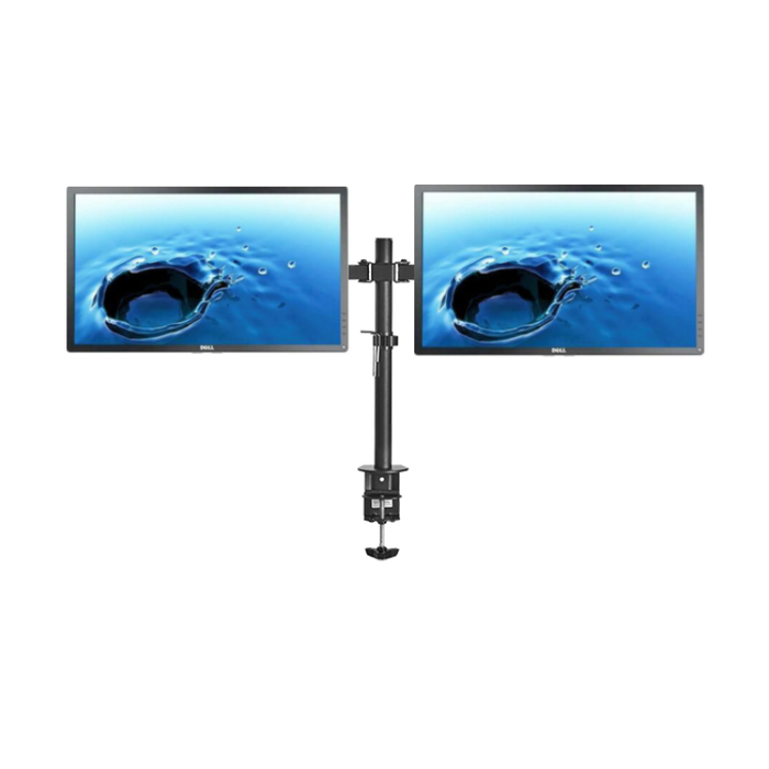 2x Dell P2014 20" Monitor + Dual Arm Stand Bundle