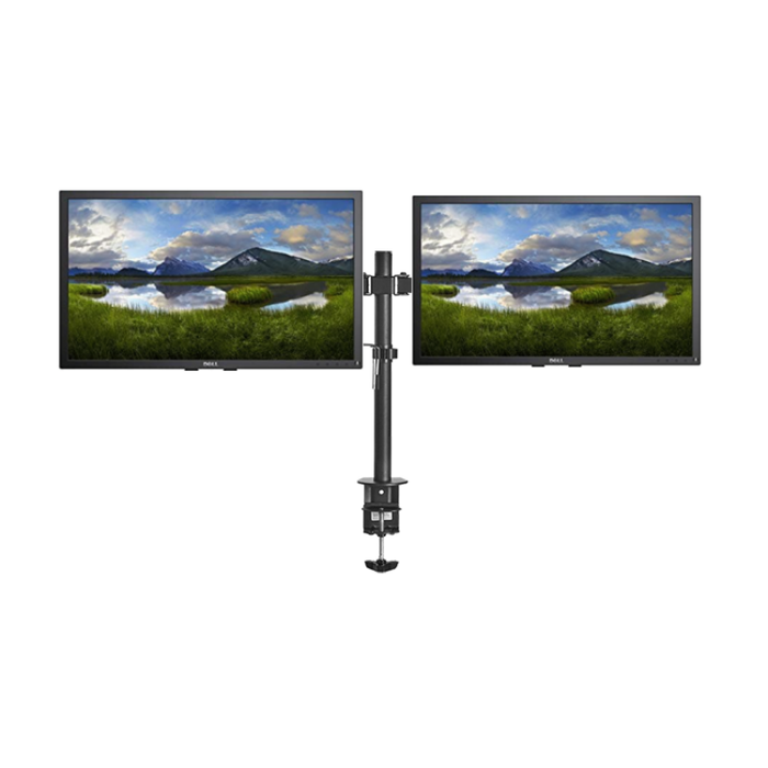 2x Dell P2018H 20" Monitor + Dual Arm Stand Bundle