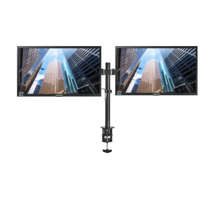 2x Samsung S24E450F 24″ Monitor + Dual Arm Stand Bundle