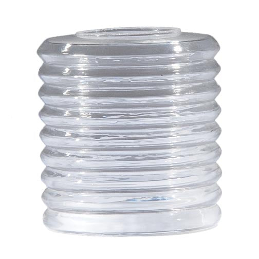 3-1/2" Diameter Clear Ribbed Pendant Shade, 1-5/8" Fitter (08707)