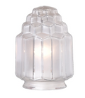 3 1/4" fitter, Art Deco "Skyscraper" Table Lamp Shade, 6-1/16 inch tall (08967C)