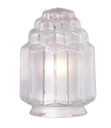 3 1/4" fitter, Art Deco "Skyscraper" Table Lamp Shade, 6-1/16 inch tall (08967C)