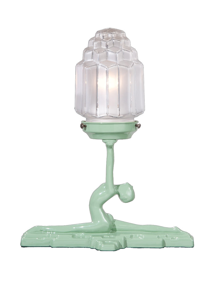 3 1/4" fitter, Art Deco "Skyscraper" Table Lamp Shade, 6-1/16 inch tall