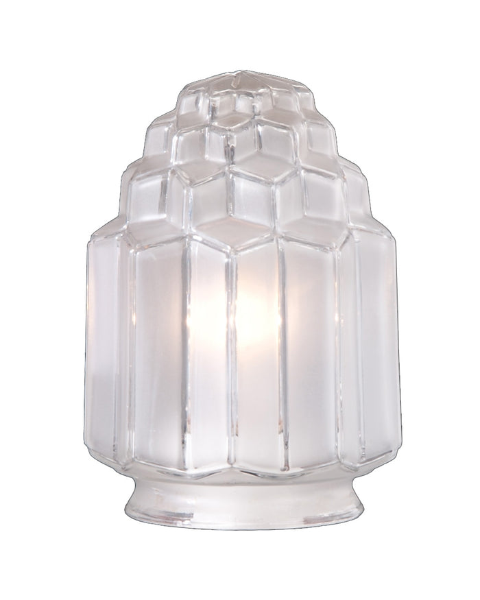 3 1/4" fitter, Art Deco "Skyscraper" Table Lamp Shade, 6-1/16 inch tall