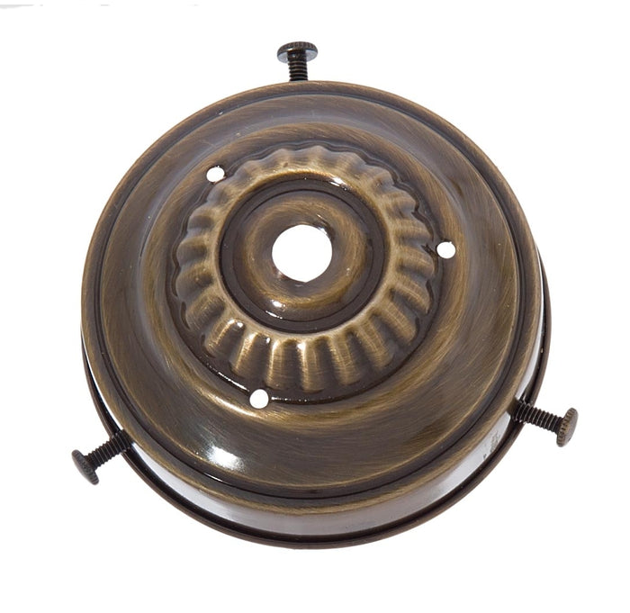 3-1/4" Fitter Steel Shade Holder, 1/8 IP Slip, Antique Brass Finish