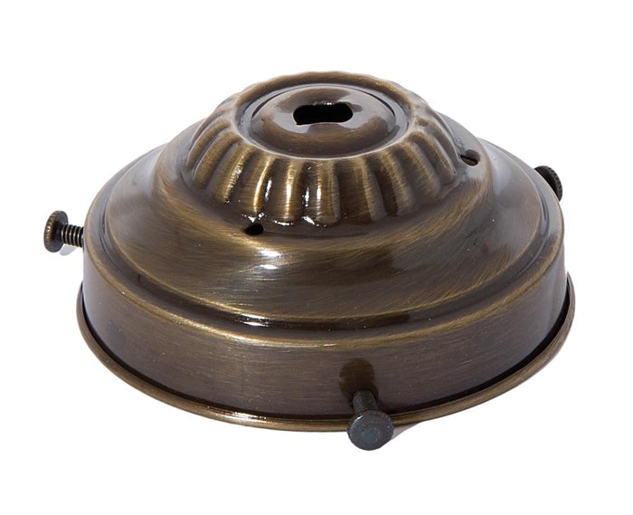 3-1/4" Fitter Steel Shade Holder, 1/8 IP Slip, Antique Brass Finish