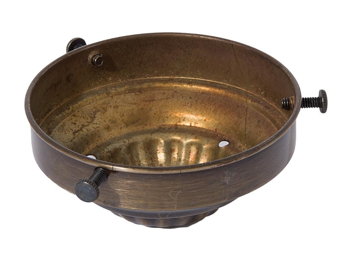 3-1/4" Fitter Steel Shade Holder, 1/8 IP Slip, Antique Brass Finish