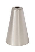 3-3/8 Inch Tall Satin Nickel Finish Brass Cone Lighting Socket Cup, 1/8IP