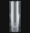 3" Fitter, 8" Tall Clear Cylinder Chimney