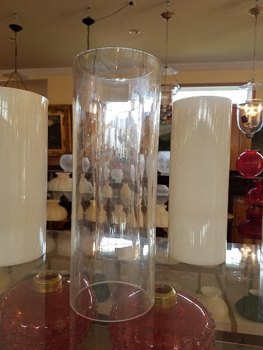 3" Fitter, 8" Tall Clear Cylinder Chimney