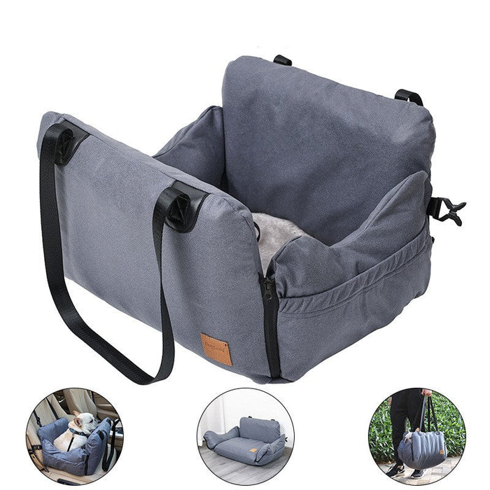 3-in-1 Dog Car Seat – Waterproof Booster Seat with Safety Belt