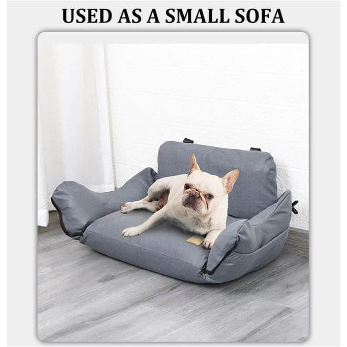 3-in-1 Dog Car Seat – Waterproof Booster Seat with Safety Belt