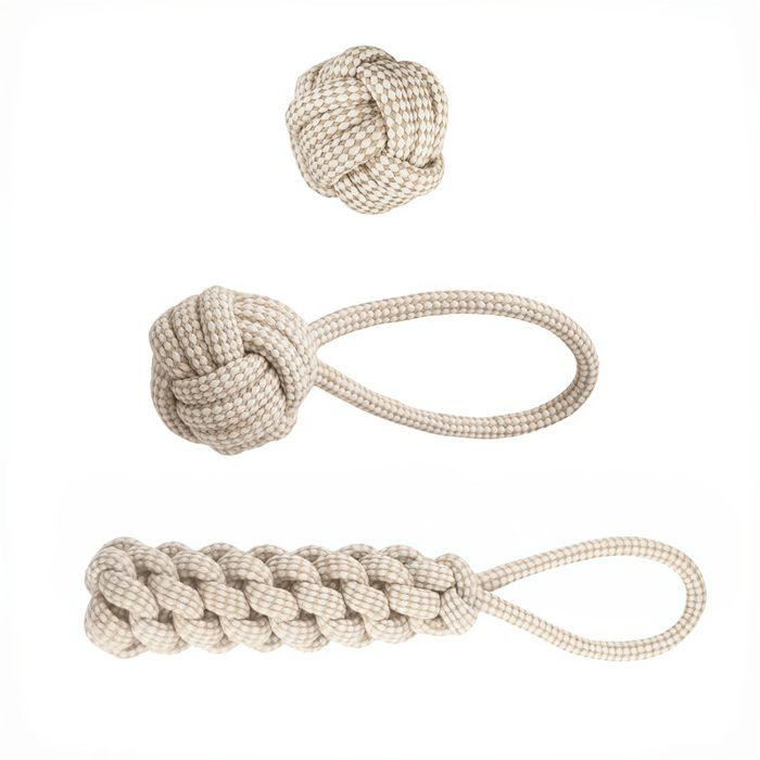 3-Pack Dog Rope Knot Toys for Chewing, Tugging & Interactive Play