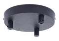 3-Port Lighting Fixture Canopy Kit w/Flat Black Finish, 6" dia.