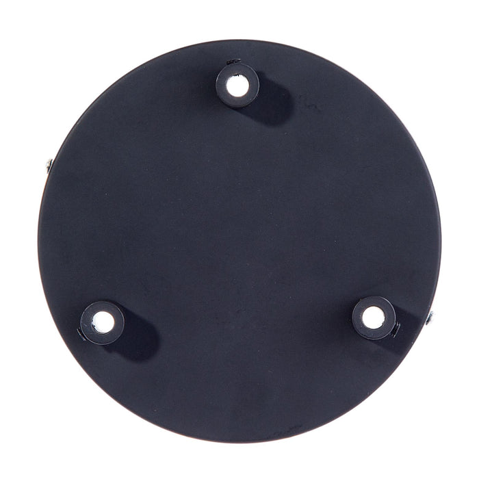 3-Port Lighting Fixture Canopy Kit w/Flat Black Finish, 6" dia.