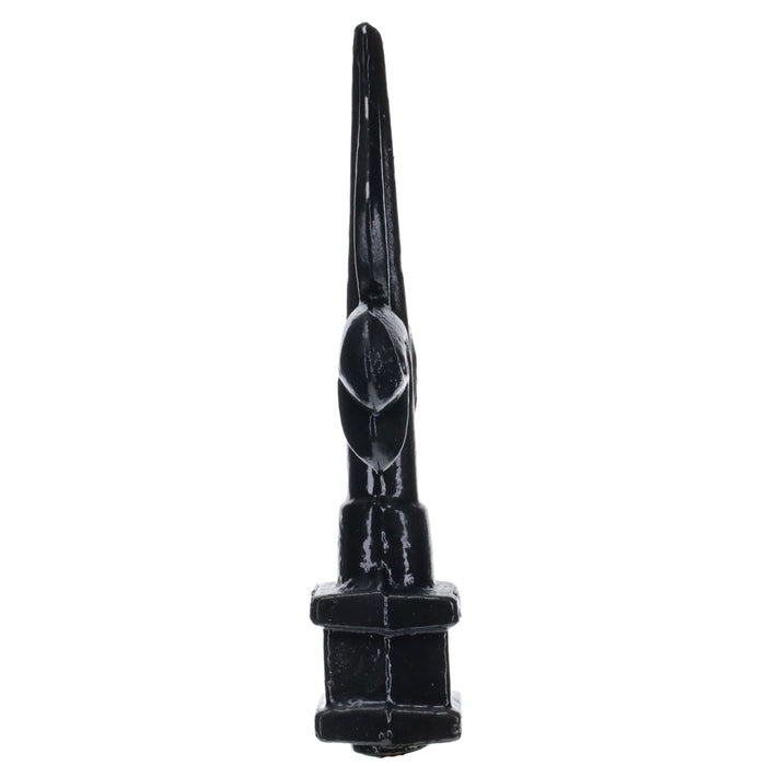 4-3/4" Tall Finial, Fleur-De-Lis, Gloss Black, 1/4-27F Tap (15152)