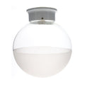 4" Fitter Wired Flush Mount Ceiling Fixture in White Finish & 10" Half-Frost Shade (11876WSH)