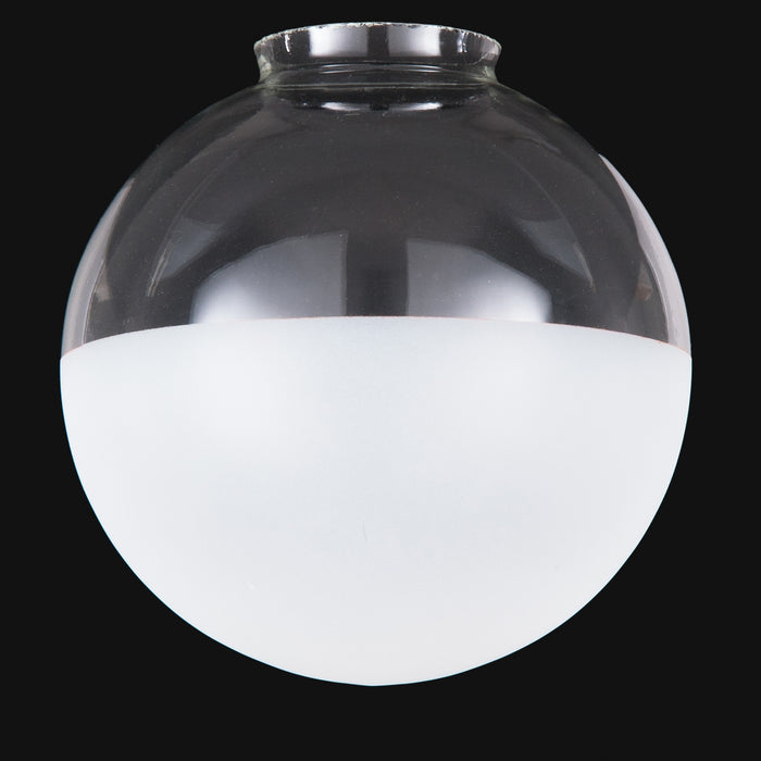 4" Fitter Wired Flush Mount Ceiling Fixture in White Finish & 10" Half-Frost Shade (11876WSH)