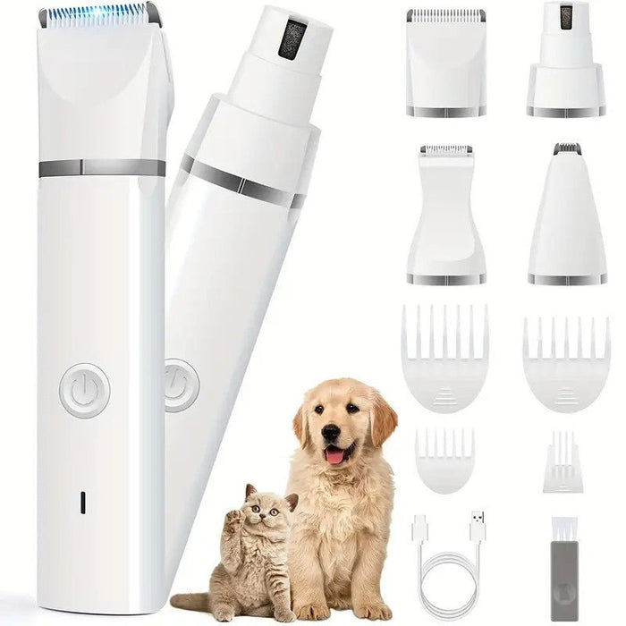 4-in-1 Clippers Trimmer | Professional Pet Grooming Kit for Dogs & Cats