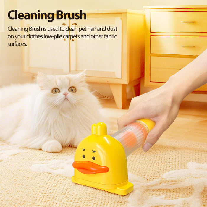4-in-1 Pet Grooming & Cleaning Kit | Cute Duck Design - Deshedding & Vacuum Tool