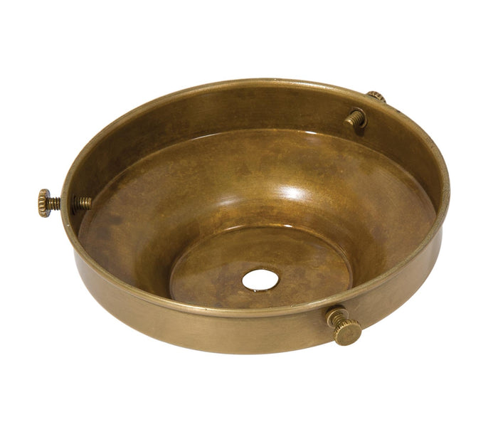 4 Inch Fitter Antique Brass Finish Brass Lamp Shade Holder