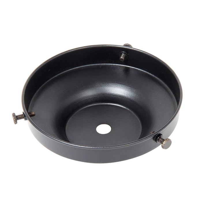 4 Inch Fitter Gloss Black Finish Steel Lamp Shade Holder (10712GBK)