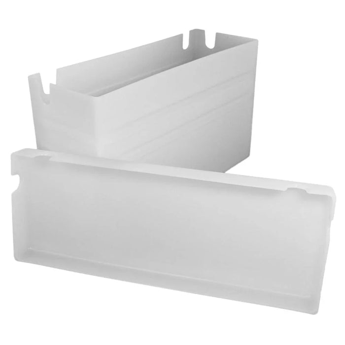 Heavy-duty white plastic 4D battery box with removable lid, suitable for power parts protection