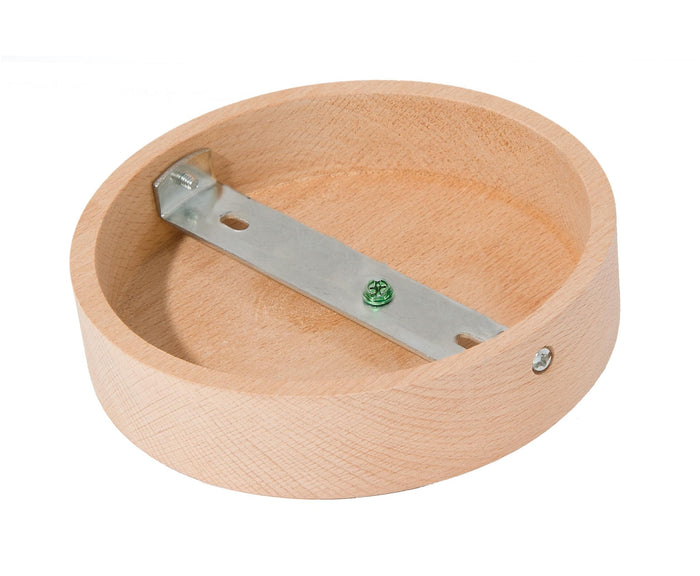 5 3/8" Dia. Round Beech Wood Canopy With No Center Hole & Hardware Kit, Unfinished