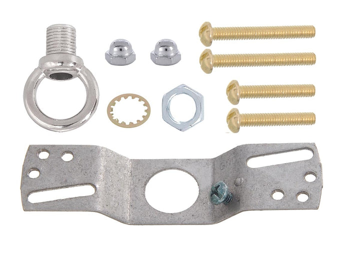 5" Dia. Chrome Plated Canopy & Hardware Kit, 1/8 IP Slip, Matching Finish