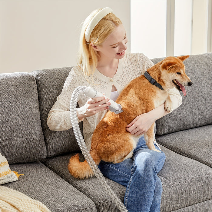 5-in-1 Pet Grooming Vacuum Kit with Clippers & Powerful Hair Collection