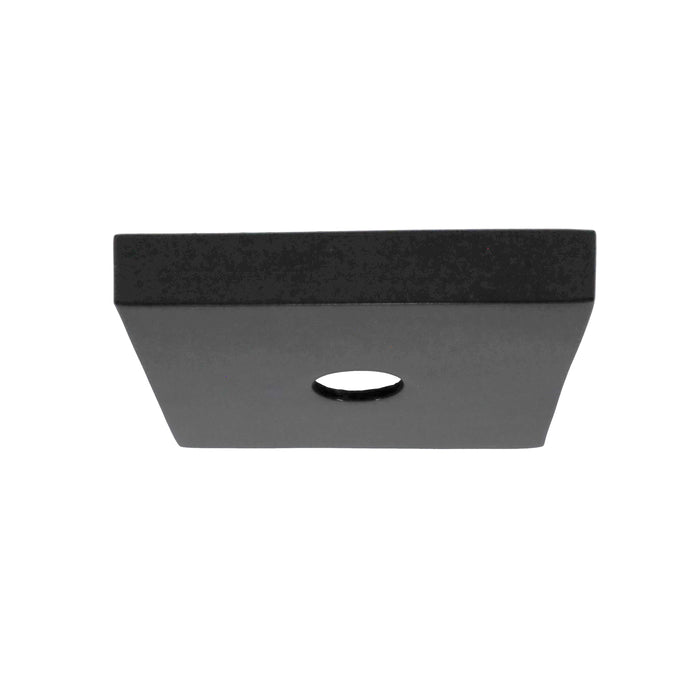 5 Inch Square Gloss Black Cast Iron Canopy, No Bar Holes (11764BKG)