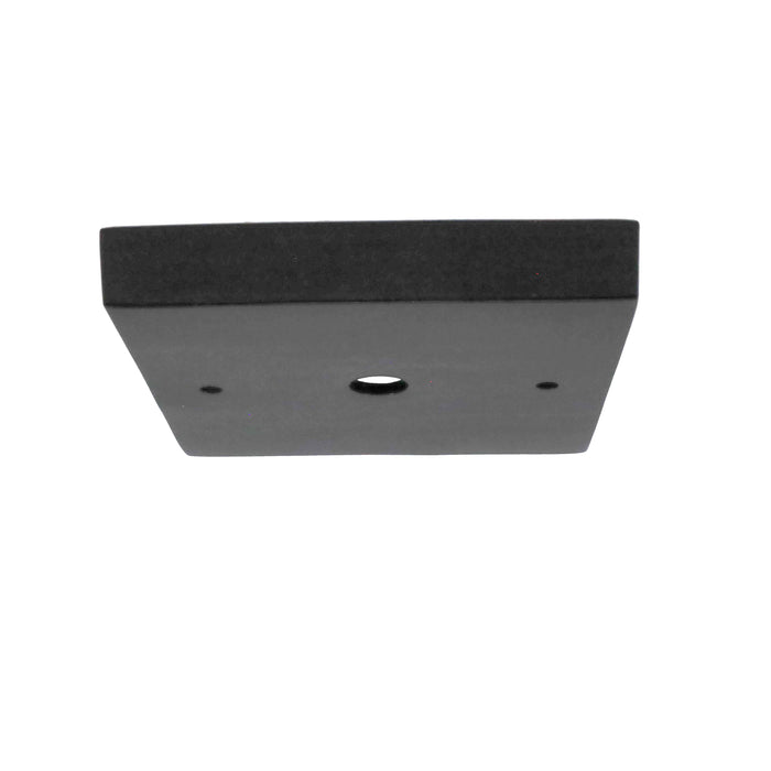 5 Inch Square Gloss Black Finish Cast Iron Canopy (11765BKG)