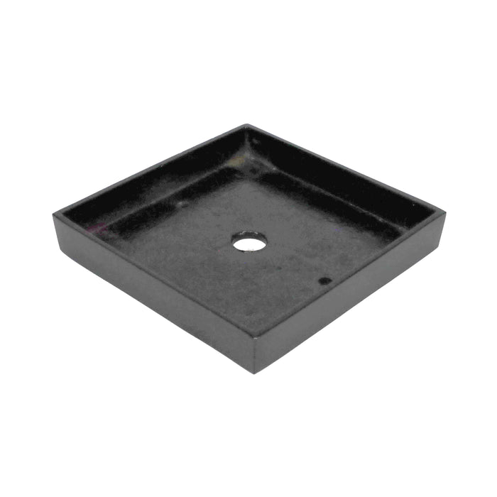 5 Inch Square Gloss Black Finish Cast Iron Canopy (11765BKG)
