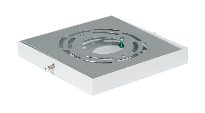 5 Inch Square Glossy White Finish Side Mounting Steel Canopy - Interior Hardware