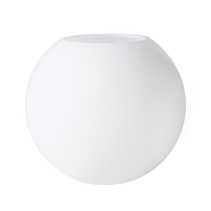 5" Satin Opal Glass Neckless Ball Pendant Shade, 3" Top Opening (08772E)
