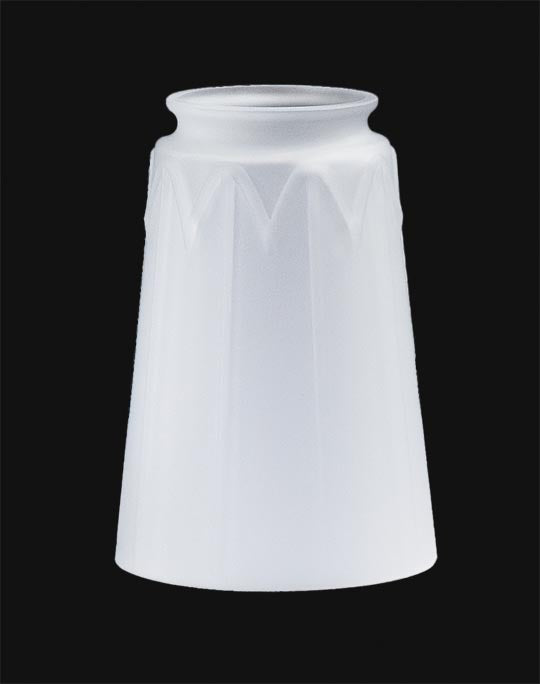 5" tall Satin Clear Fixture Shade, 2-1/4 inch lip fitter (08567)