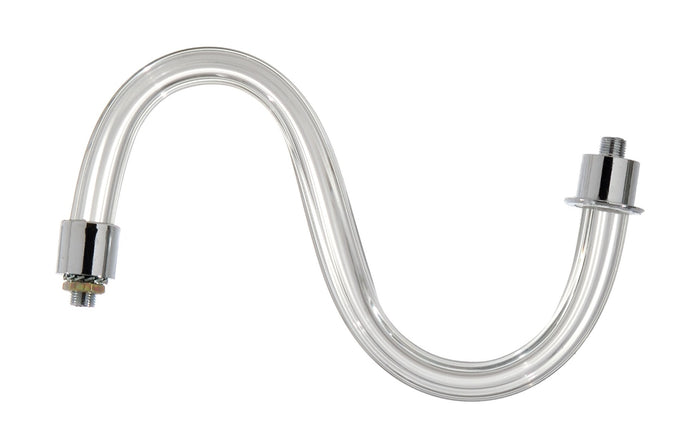 6" - 14" Fluted Glass Chandelier Arm