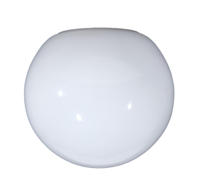 6" Clear Over Opal Glass Neckless Ball Pendant Shade, 3" Top Opening