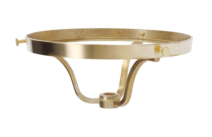 6" Fitter, Unfinished Die Cast Brass Lamp Shade Holder with three 8-32 set screws.(10782U)