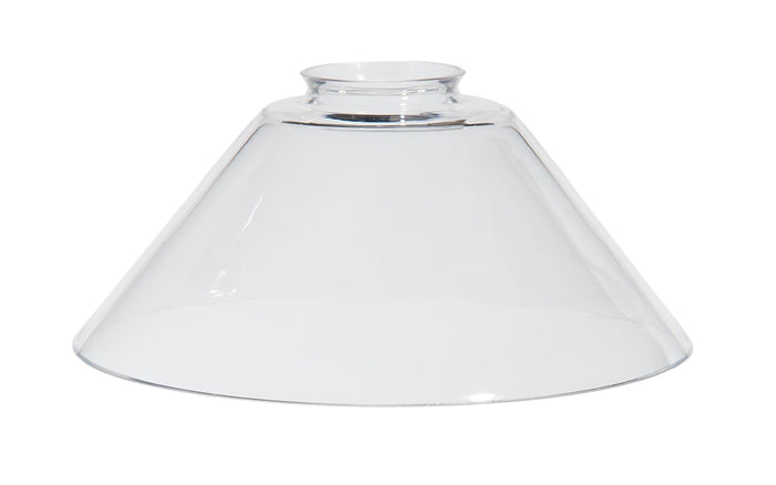 7-15/16" Dia. Clear Glass Slant Shade, 2-1/4" Fitter