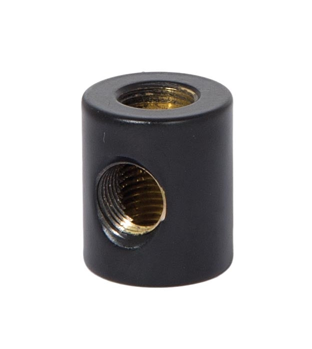 7/8" Tall 3-Way Brass Arm Back, 1/8F Tap, Satin Black