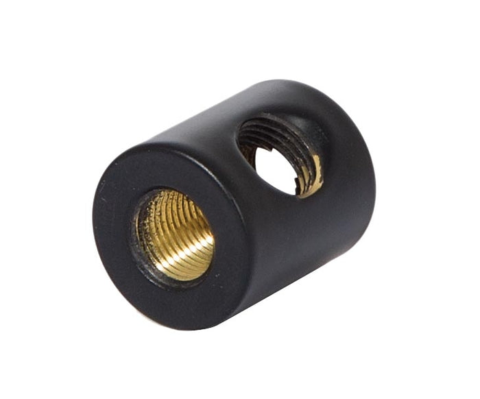 7/8" Tall 3-Way Brass Arm Back, 1/8F Tap, Satin Black