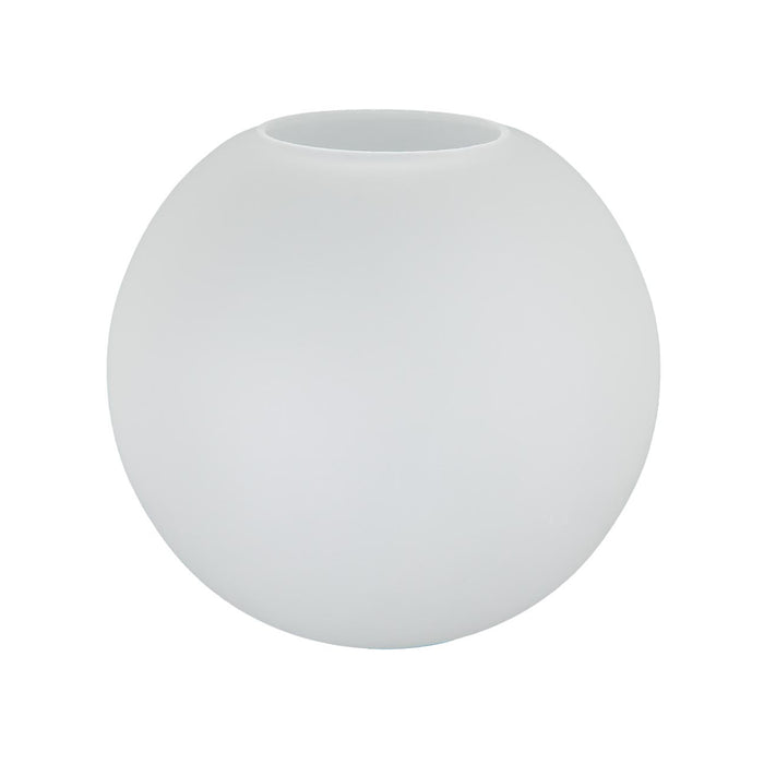 8" Clear Acid Etched Glass Neckless Ball Shade, 4 inch top opening (08856FCi)
