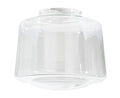 8" Clear Glass Schoolhouse Shade, 4 inch lip fitter (08885C)