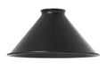 8" Dia. Satin Black Finish Spun Steel Cone Shade, 2-1/4" Fitter