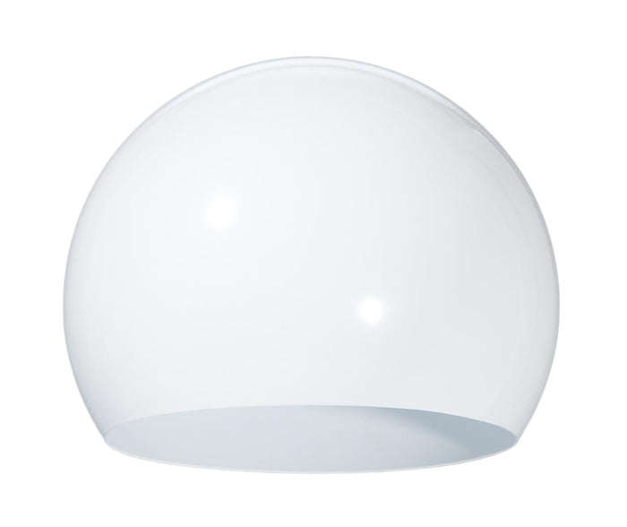 8" Dia. White Enamel Eyeball Shade, Steel
