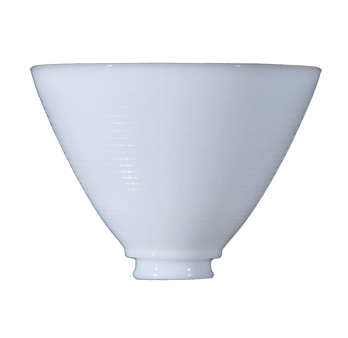 8 inch I.E.S Opal Glass Reflector Shade, 2-1/4 inch fitter