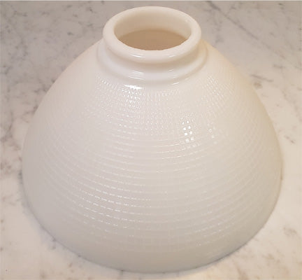 8 inch I.E.S Opal Glass Reflector Shade, 2-1/4 inch fitter